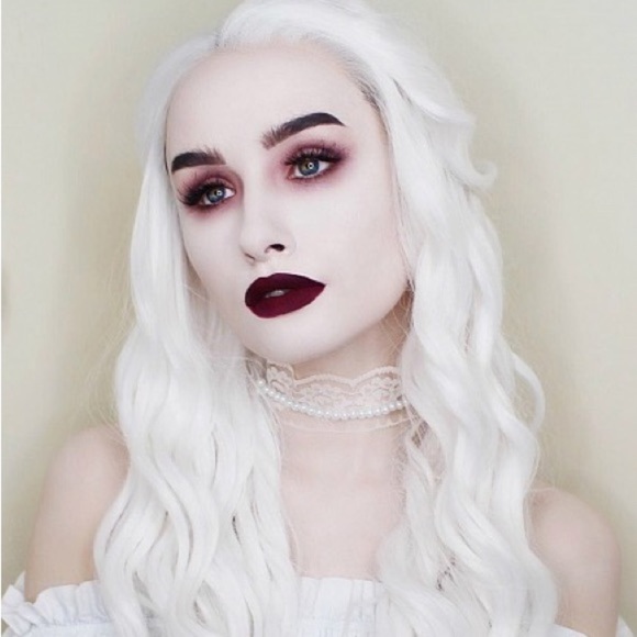 White Curly Lace Wig -NWT